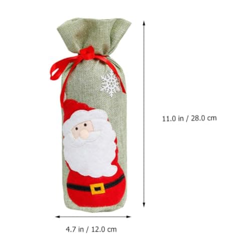 3-delat vinflaskskyddsset, vinflaskförpackning, juldekoration, non-woven linne