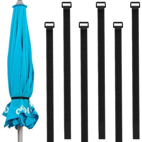 6-pak justerbare parasolstropper, alsidigt tilbehør til terrasseparasoller (602,5 cm)