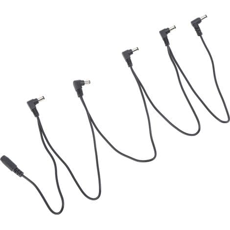 Strømfordelerkabel for gitar-effektpedaler, 1 til 5 kanaler, DC-adapterkompatibel