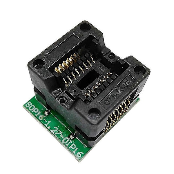 Applicera SOP16 TILL DIP16 IC Programmer Adapter Socket 150Mil Chip Programmer SOP16-1.27 Adapter Socket till DIP