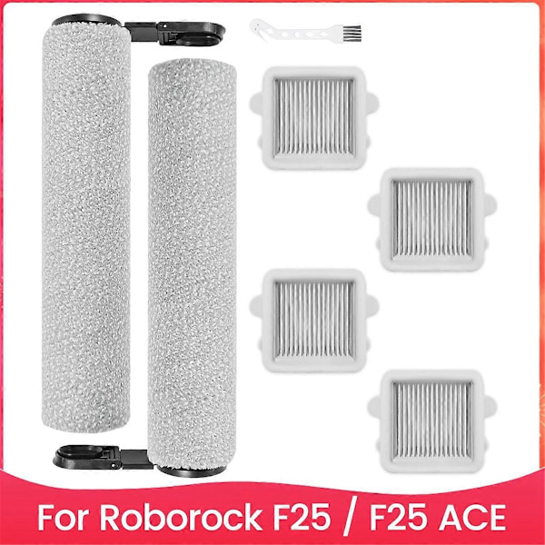 För Roborock F25 / F25 ACE våt-/torrdammsugare huvudborste HEPA-filter reservdelar