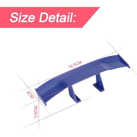 3 STK Mini Bilspoiler, Multifunksjonell Bilhalevinge, Universell Mini Spoiler Vinge, Ingen Boring Karbonfibertekstur for Dekor (Blå)