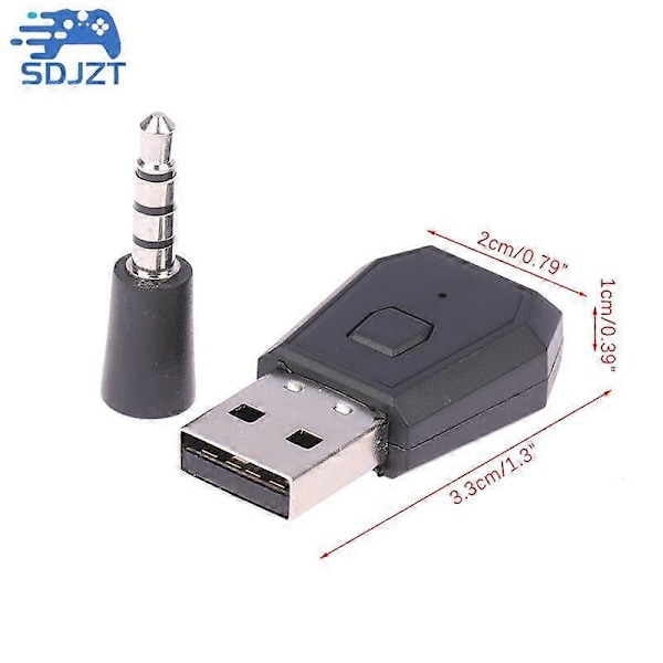 1 st PS4 Bluetooth Dongel USB BT 3.5mm Adapter För Play Station Stabil Prestanda För Bluetooth Hörlurar Högtalare
