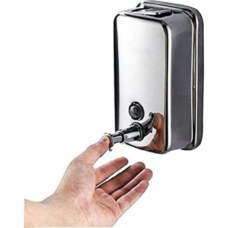500 ml manuel vægmonteret sæbedispenser – rustfrit stål – overflademontering – kompakt design til køkken og badeværelse