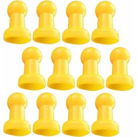 12 x studsskydd stolpskydd studstillbehör 8x5cm gul -