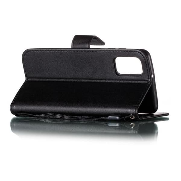 Etui - Samsung Galaxy A41 - PU Læder - Kortholder & Stand - Blød Sort