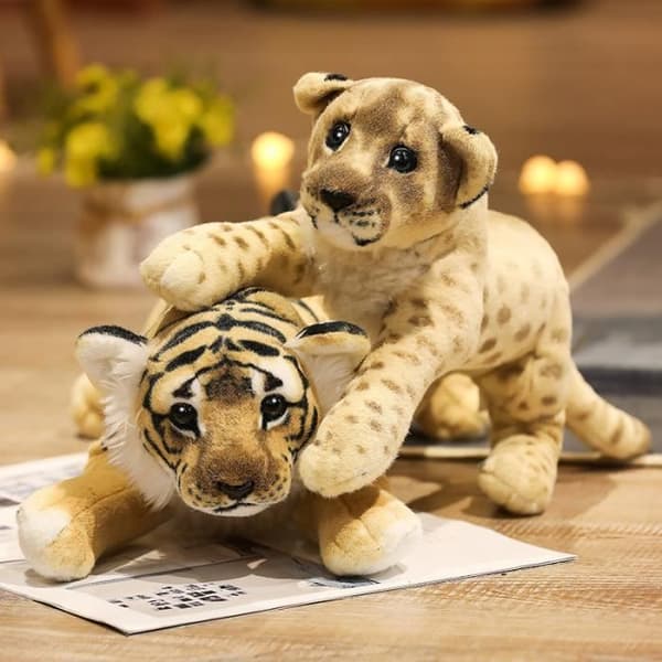 39 cm Leopard - Plys Løve, Tiger og Leopard, 39 cm, Søde Simulationslegetøj, Udstoppede og Bløde Dukker