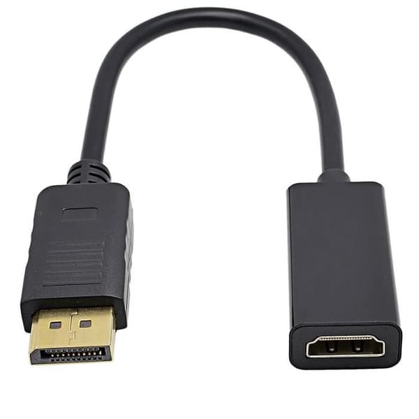 DisplayPort uros-HDMI naaras -sovitinkaapeli Full HD