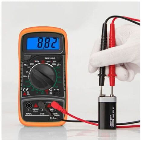 Multimeter, ohmmeter og ammeter XL830L 2000 Count Digitalt Multimeter Mini Multimeter Batteritester Strøm Spenning AC DC Motstand Summer Transistor