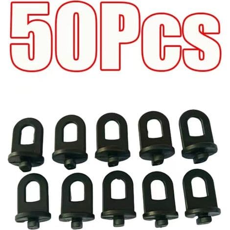 50 muovista kasvihuoneklipsiä
