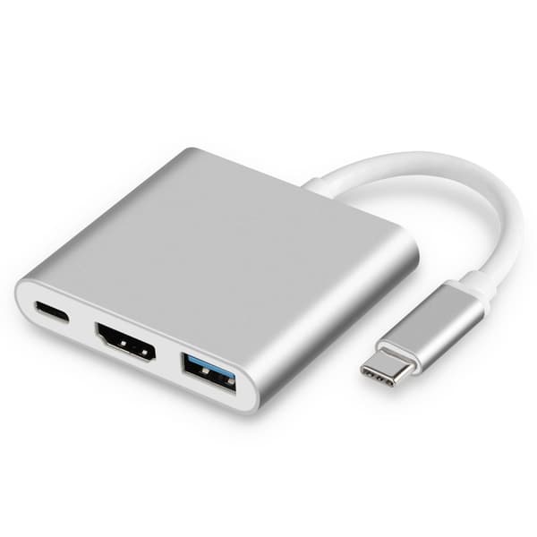 3-i-1 USB-C-hub med HDMI, USB 3.0 og PD-opladning