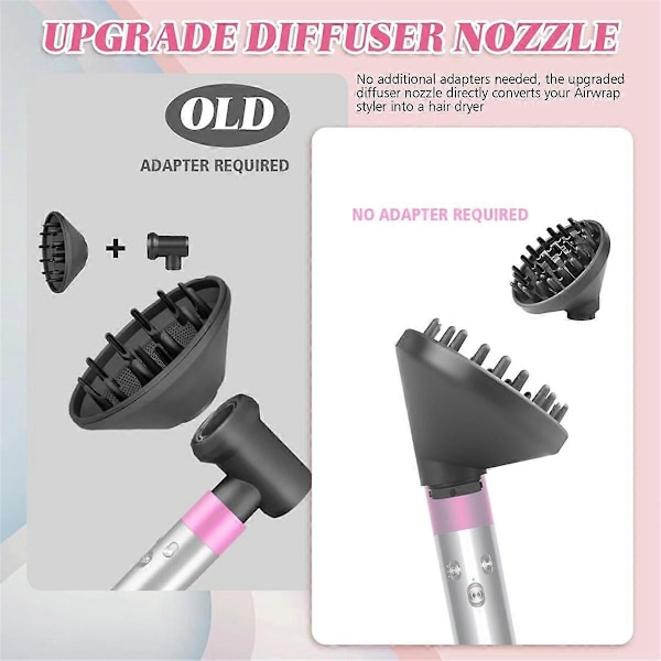 Diffusormunstycke Locktång Konvertering för HS05 HS03 HS01 Styler Hårtork Diffusormunstycke Tillbehör