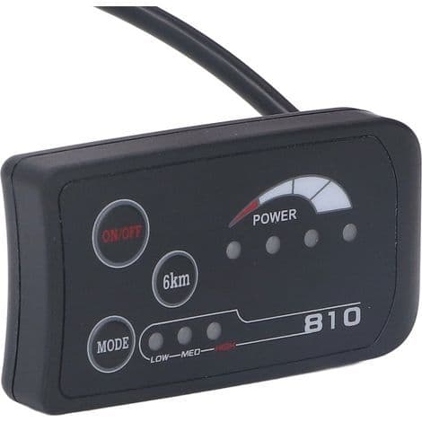 Elcykel Display S810 36V 48V, LED Display med 4-leder SM-stik til opgradering