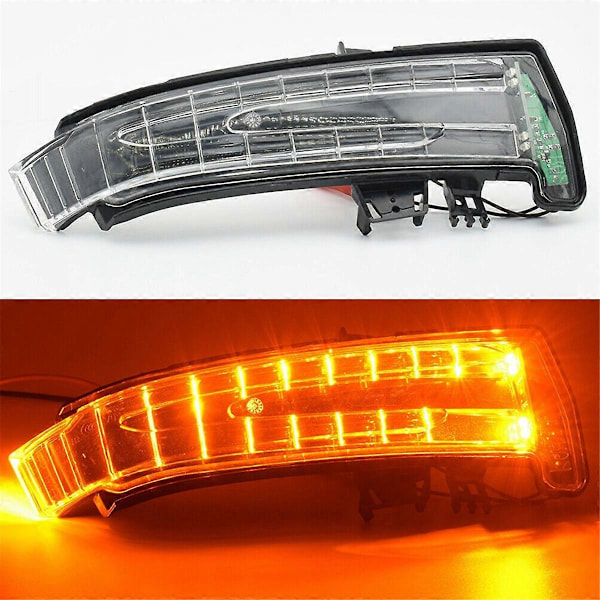 Bil Dörrspegelkåpa med LED Blinkers för Mercedes Benz C E S Klass W204 X204 W212 W221 C300 C