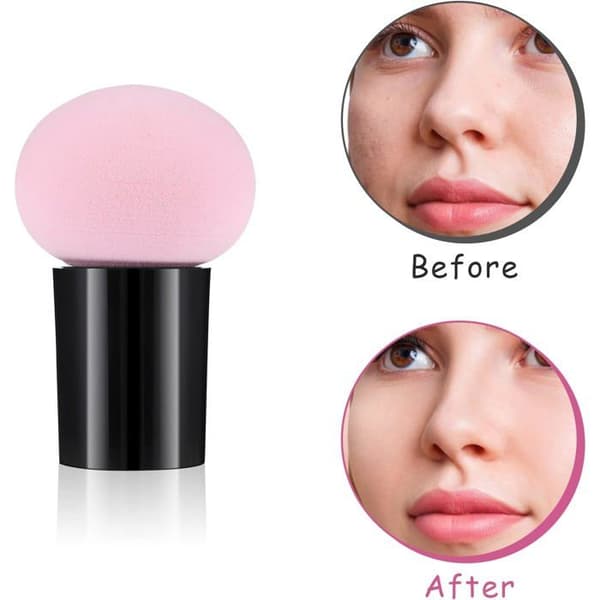 Sæt med 4 makeupsvampe, beauty blendere og foundationsvampe, ansigtsbørster med mini-ærmeovertræk
