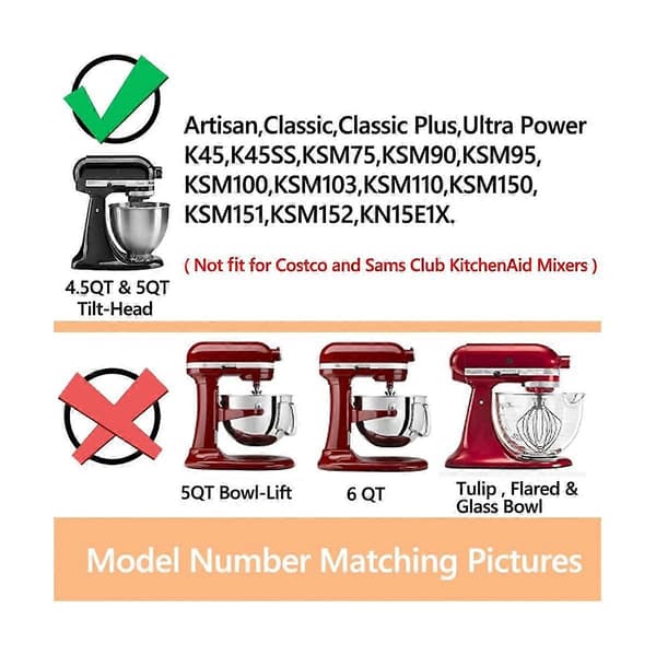 Til Kitchen Aide Tilbehør 4,5-5 Qt Tilt-Head Røremaskiner Kitchenaid Paddle Tilbehør til K45B/K5THCB/K5THBS