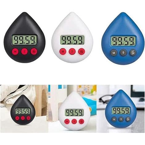 Vattentät digital duschtimer med sugpropp för kök och badrum med alarm