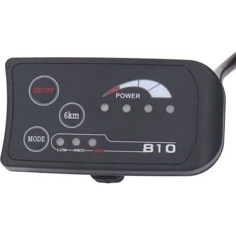 Elcykel Display S810 36V 48V, LED Display med 4-leder SM-stik til opgradering