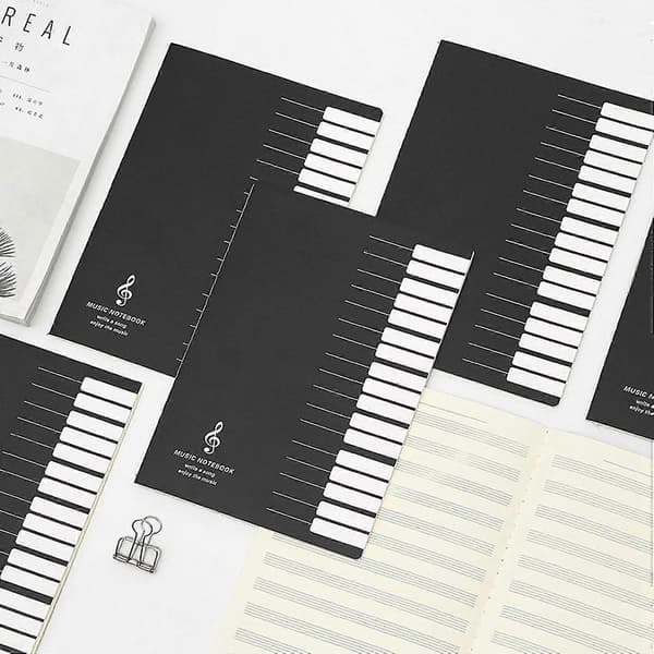 Højkvalitets 3x Fem Linjer Musiknoder Notesbog Musik Tab Staff Nodesystem Notesbog