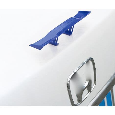 3 STK Mini Bilspoiler, Multifunksjonell Bilhalevinge, Universell Mini Spoiler Vinge, Ingen Boring Karbonfibertekstur for Dekor (Blå)