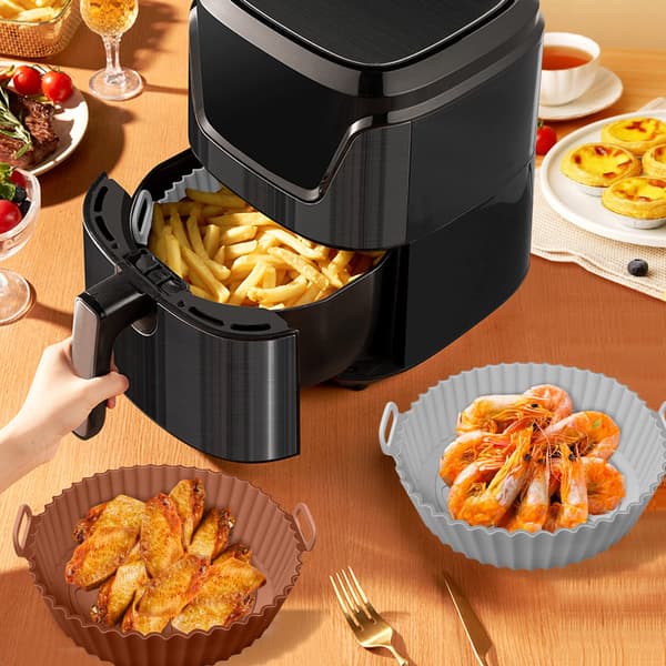 Airfryer silikoneskål Brun 3,6-7,2 l