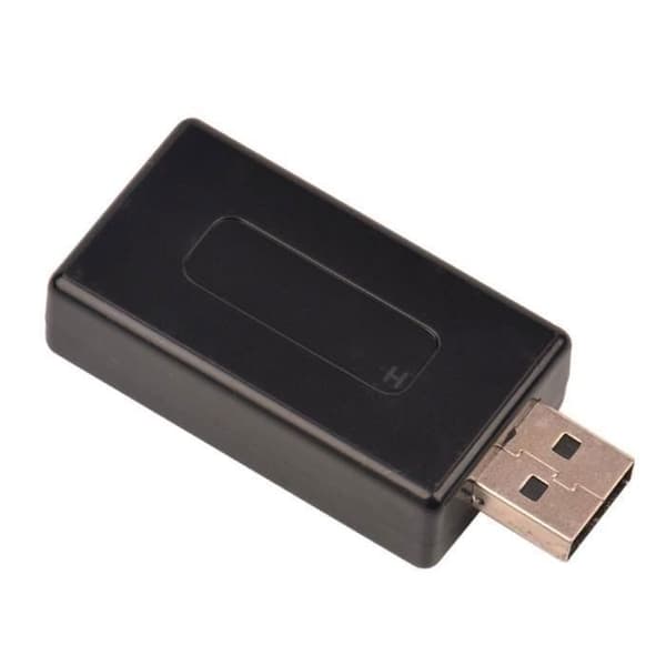 USB 7.1 ljudkort - CSL - Dynamiskt 3D Surround - Funktionsknappar - Plug-and-Play - Svart