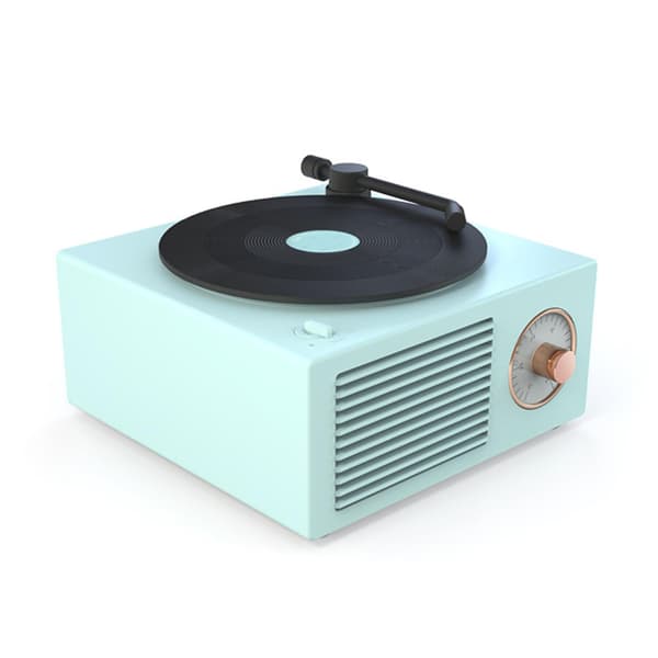 Multifunktionell Mini Retro Skivspelare Bluetooth Högtalare Högt Stereoljud