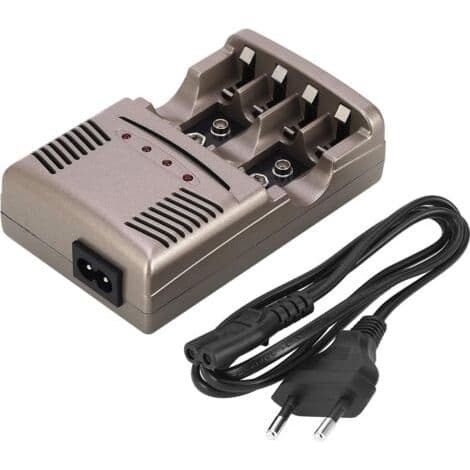 Smart batterilader, 4-roms universell batterilader, LED smart batterilader for