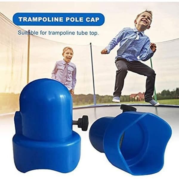 Trampolin netstang endestykker - PZCC - 38 mm - 8 stk. - Blå - med skruer