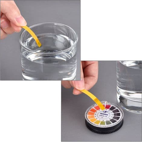 Universelle pH-teststrimler, pH-testpapirruller, pH-måling, full rekkevidde 0-14, 5 meter/rull (4 ruller)