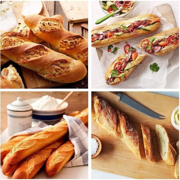 Baguettebrødform, 4 riller Baguetteform Ovn Bageplade