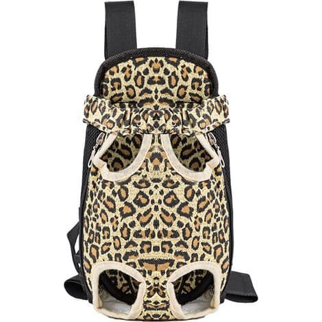 Kæledyrsbrysttaske - Leopardprint Fire Hjørner Taske - Størrelse L