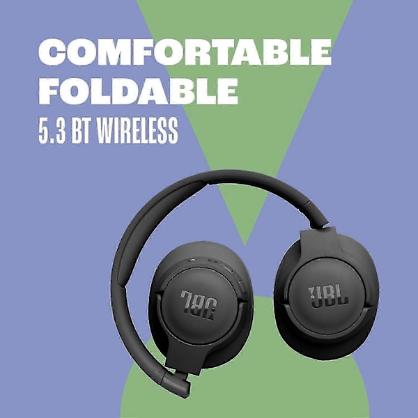 Tune 720BT - Trådlösa Over-Ear Hörlurar med Pure Bass Sound, Bluetooth 5.3, 76 timmars batteritid