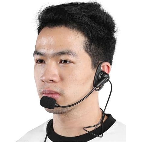 Motorcykel Bluetooth-øretelefon med ørekrog til V6 V4 Intercom, 3,5 mm kablet lydheadset