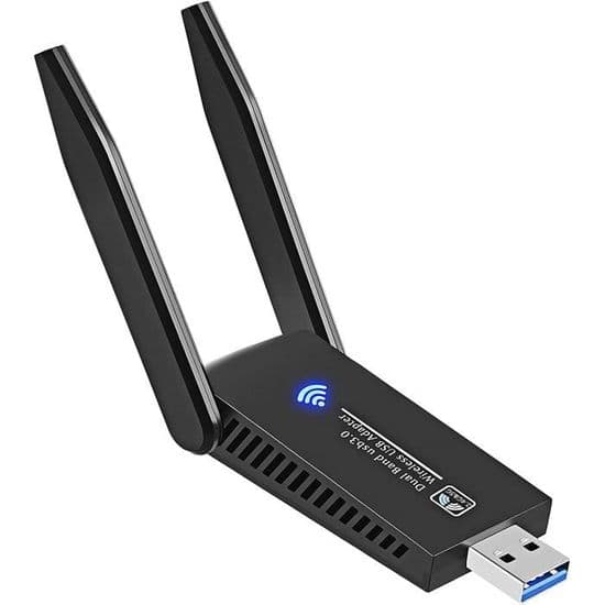 1300 Mbps WiFi-adapter - APERIL - Dualband-adapter - 5dBi-antenne - USB 3.0 - Enkel installasjon