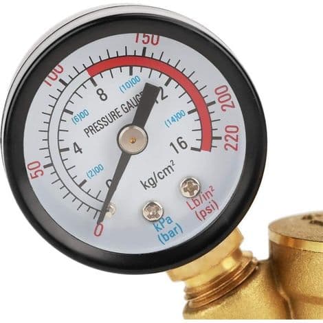 Trykkregulator, DN25 Justerbar Messing Slitesterk Vannrykksreduserende Regulator + Metrisk Kanal
