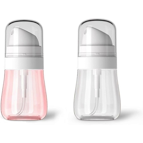 4 st Tomma Flaskor, 50 ml Mini S-flaskor, d-flaskor, Återanvändbara Tomma Flaskor, Mist Tom Klar Reseflaska -YoGu