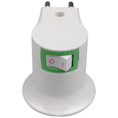 E27 Veggmontert LED-lyspæreholderadapter, Pæreholderomformer, EU-plugg