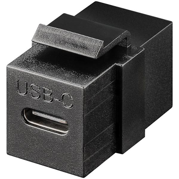 Keystone-modul USB-C™-stik, USB 3.2 Gen 2 (10 Gbit/s), sort