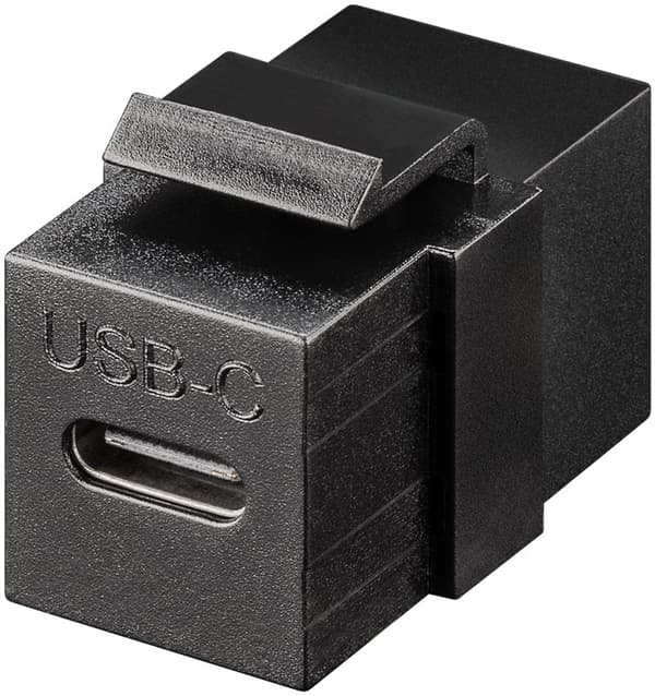 Keystone-moduuli USB-C™-liitin, USB 3.2 Gen 2 (10 Gbit/s), musta