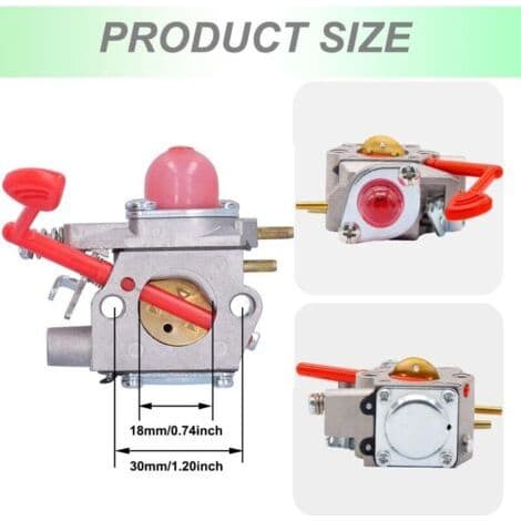 WT-875 Karburator til Craftsman 358794650 til Poulan Pro BVM200C BVM200VS Mac MC200VS 25CC 200mph
