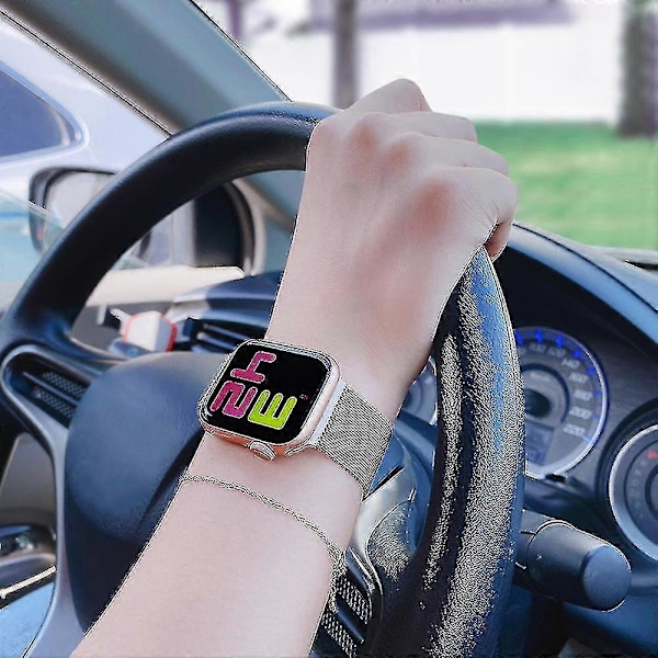 Armband för Apple Watch Series 6 / Se 38mm 40mm Kvinnor, Mesh Vävda Rostfria Stål Klockarmband Feminint Armband Ersättning För Iwatch Se Series 6 5