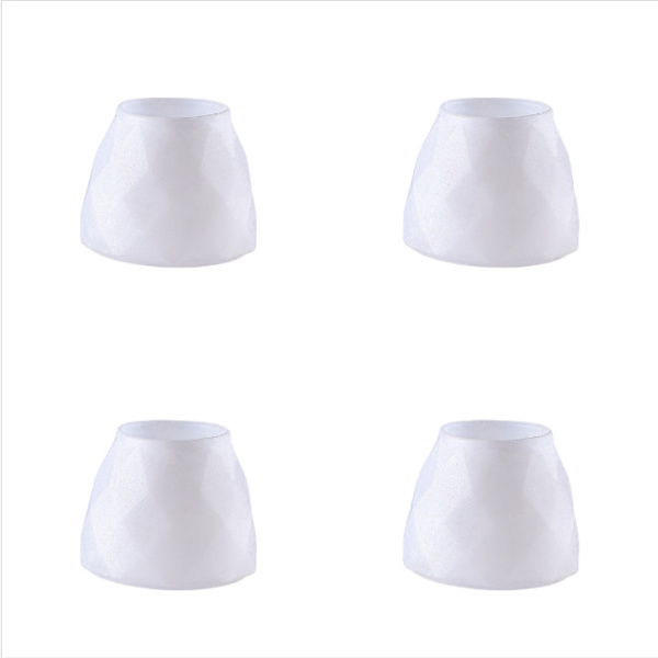 Möbelfötter i silikon, 4-pack vit