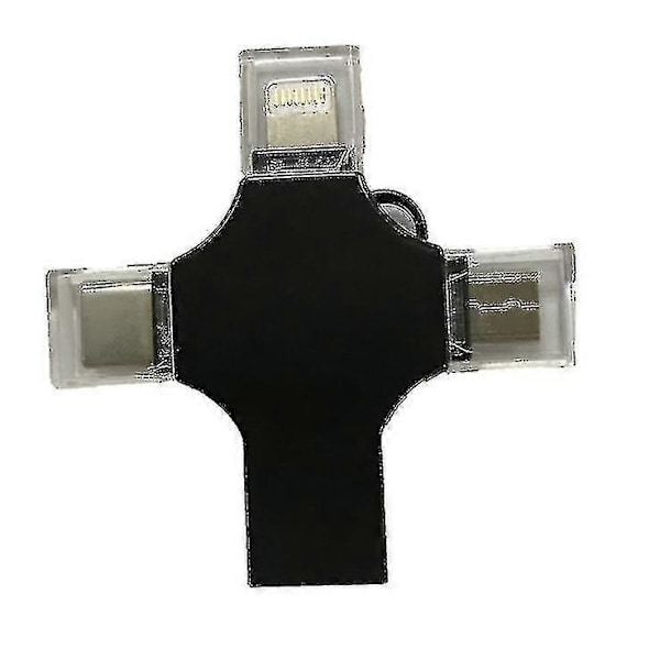 4-i-1 USB-minne Kompatibelt Med Iphone, Micro Usb Type C-Enheter