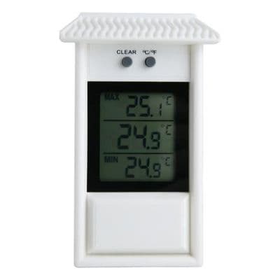 Udendørs termometer - Minimum- og maksimumtemperaturhukommelse - 40 x 46 mm LCD - -20° til +50°C