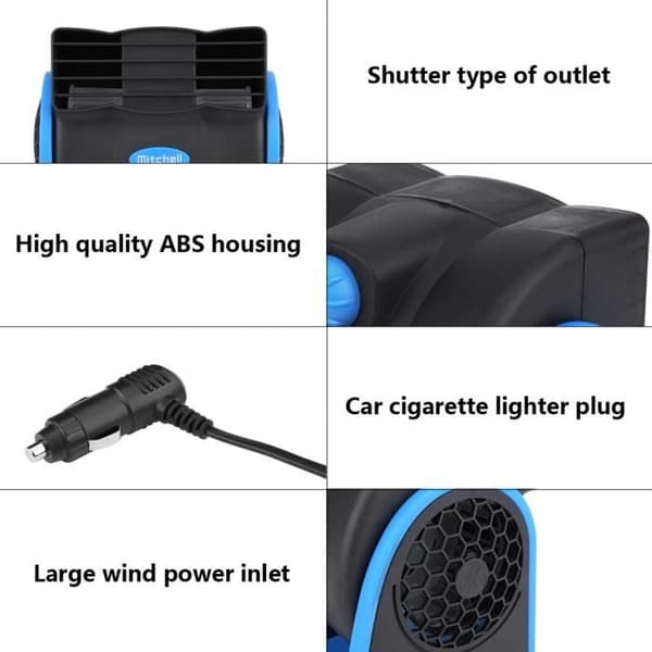 Mini 12V Luftkonditionering - BOH - Tyst - Justerbar Hastighet - Universal - 7W