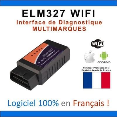 Autojen diagnostiikkaliitäntä - ELM327 - Wi-Fi - OBD2 - Monimerkkimalli