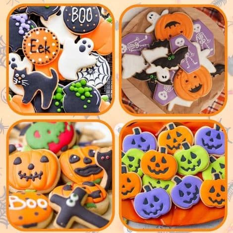 Kakeformer - Halloween - Sett med 7 - Rustfritt stål - Tåler oppvaskmaskin - Kakepynt