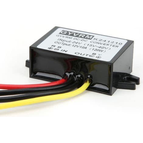 DC-DC strømkonverter, 24V DC til 12V DC strømkonvertermodul, step-down konverter, spændingsregulator (10A 120W)