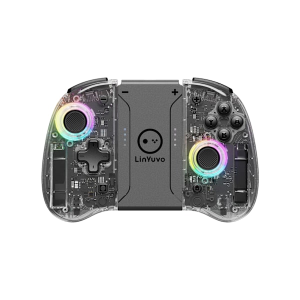 Gennemsigtig Joypad til Switch, 6-akset trådløs induktionscontroller, justerbar gamepad